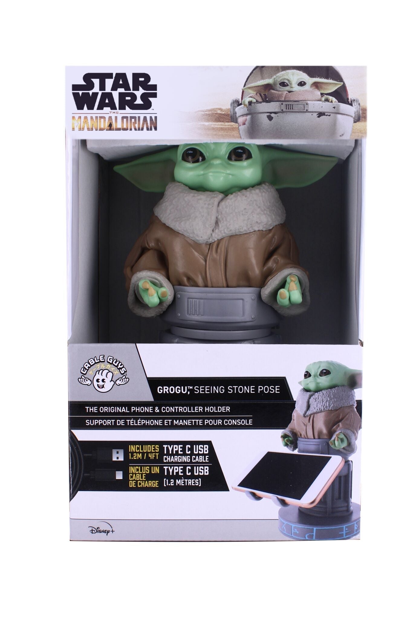 Grogu 'Seeing Stone Pose' Controller Holder & Phone Stand – Star Wars, Cable Guys - EXG Pro