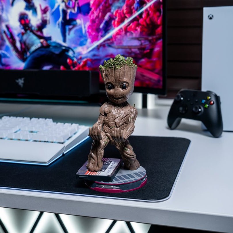 I Am Groot: Smiley Toddler Groot Cable Guys Controller Holder and Phone Stand - EXG Pro